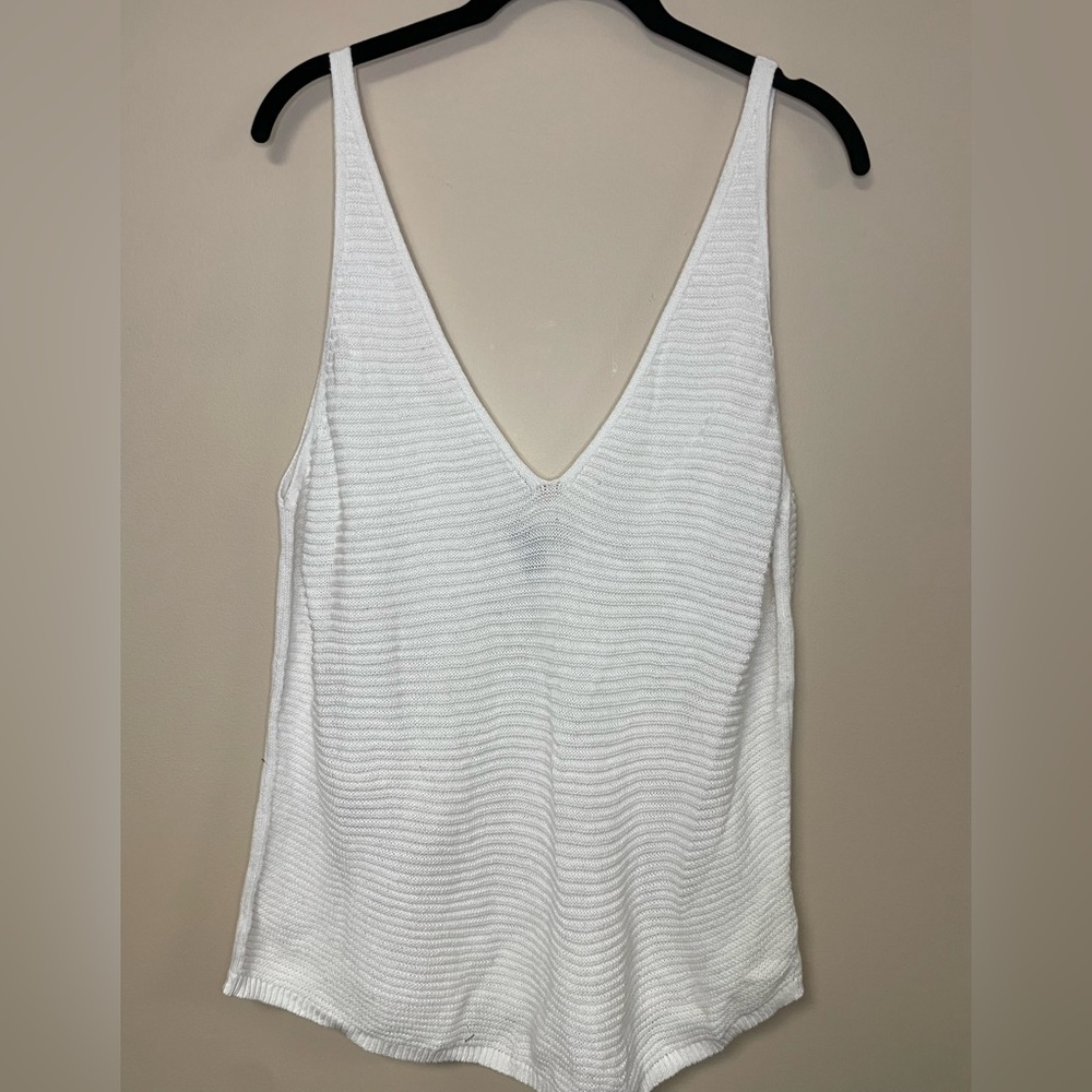 Express White Knit Tank Top